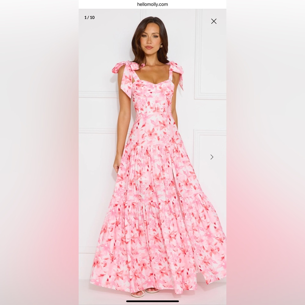 Flirty Dreams Maxi Dress Pink